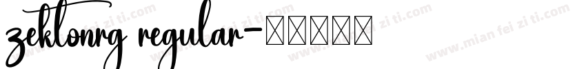 zektonrg regular字体转换